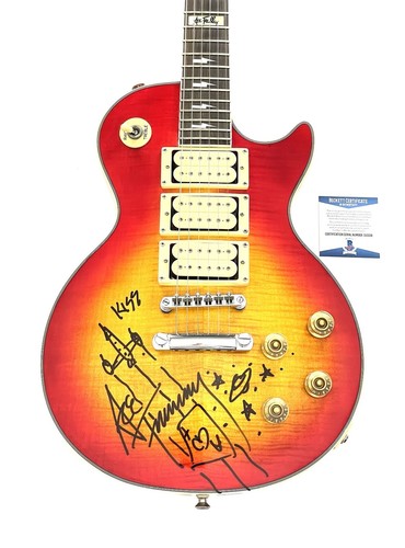 Ace Frehley Signed Signature Model Guitar Full Sketch