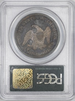 1862 SEATED LIBERTY DOLLAR $1 PCGS CERTIFIED PR63 OGH OLD GREEN HOLDER UNC (375)