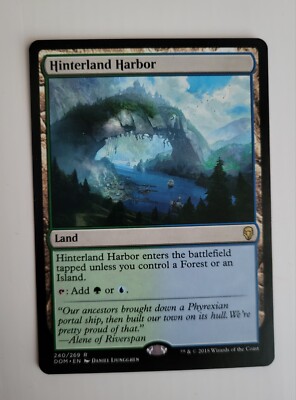 MTG Hinterland Harbor Dominaria DOM 2018 Rare  240/296 Land Magic Gathering ENG