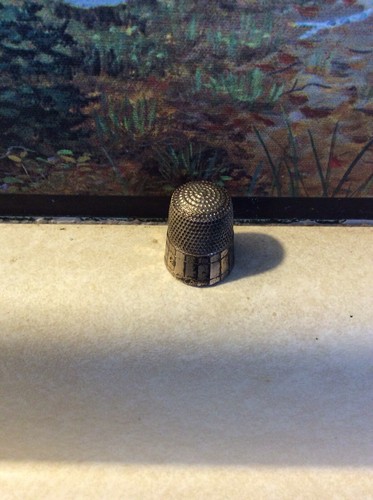 Vtg Lot 8 Collectible Sewing Thimbles Gold Silver Clear Plastic New Home White H