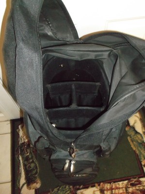 VIPER CART GOLF BAG BLACK GRAY CANVAS GREAT COVER LOTS OF ZIPPERS POCKETS