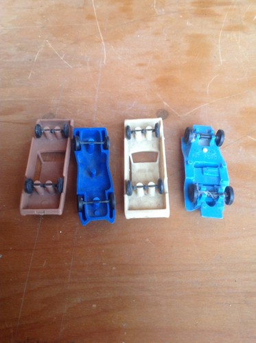 4 Vintage Plastic Car CVZ Co Collectible Plastic Toy Cars