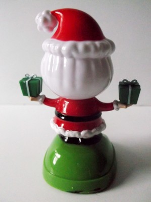 olar Powered Bobble Head Santa Claus  / Holding Two Presents