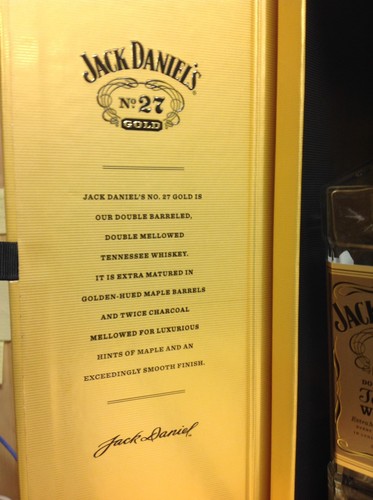 JACK DANIELS  #27  GOLD EDITION EMPTY BOTTLE  WITH BOX