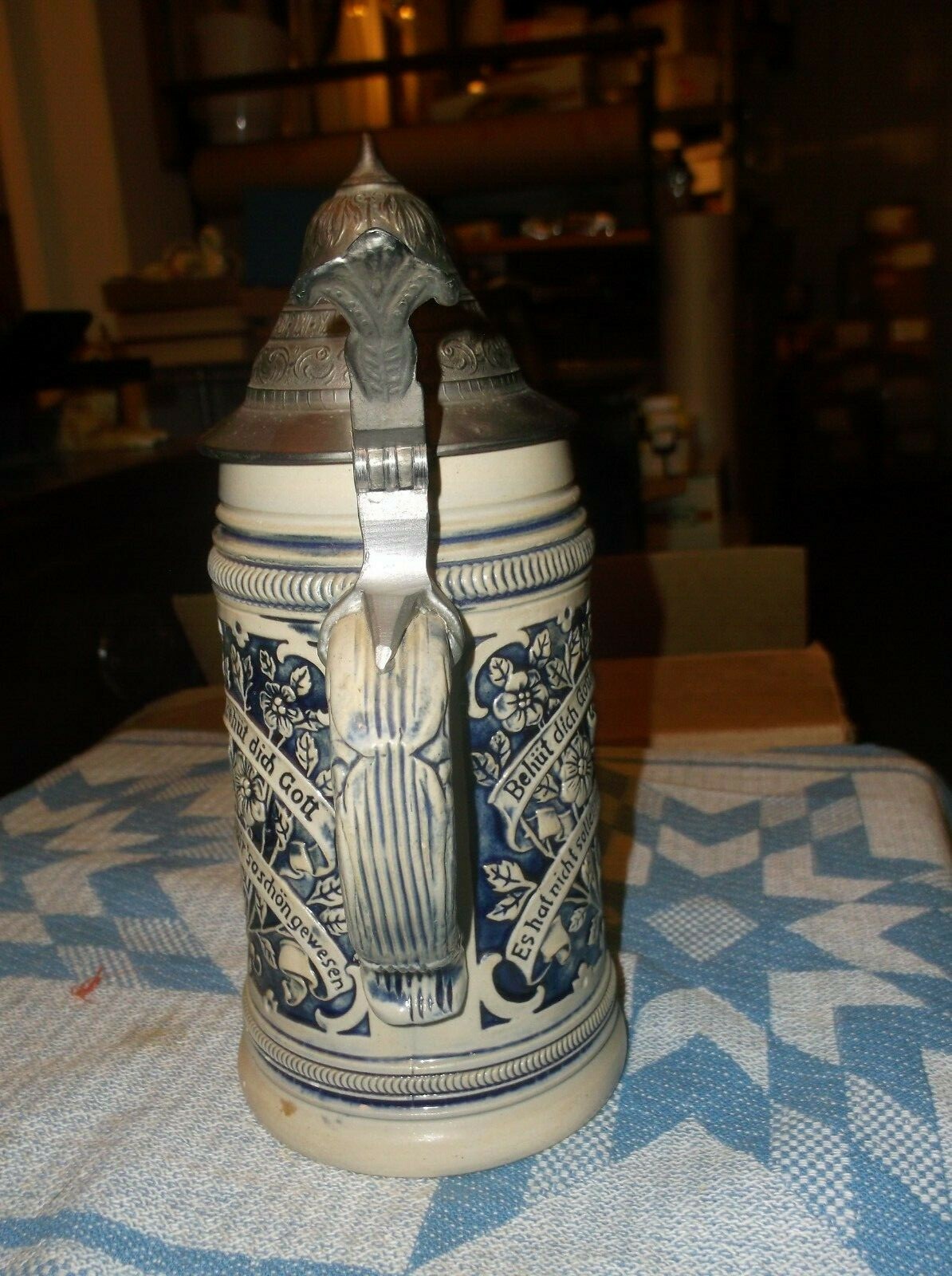 Vintage Lidded Beer Stein by ALT-Grenzan 1894, Original The Walt, Hoffritz, #6,