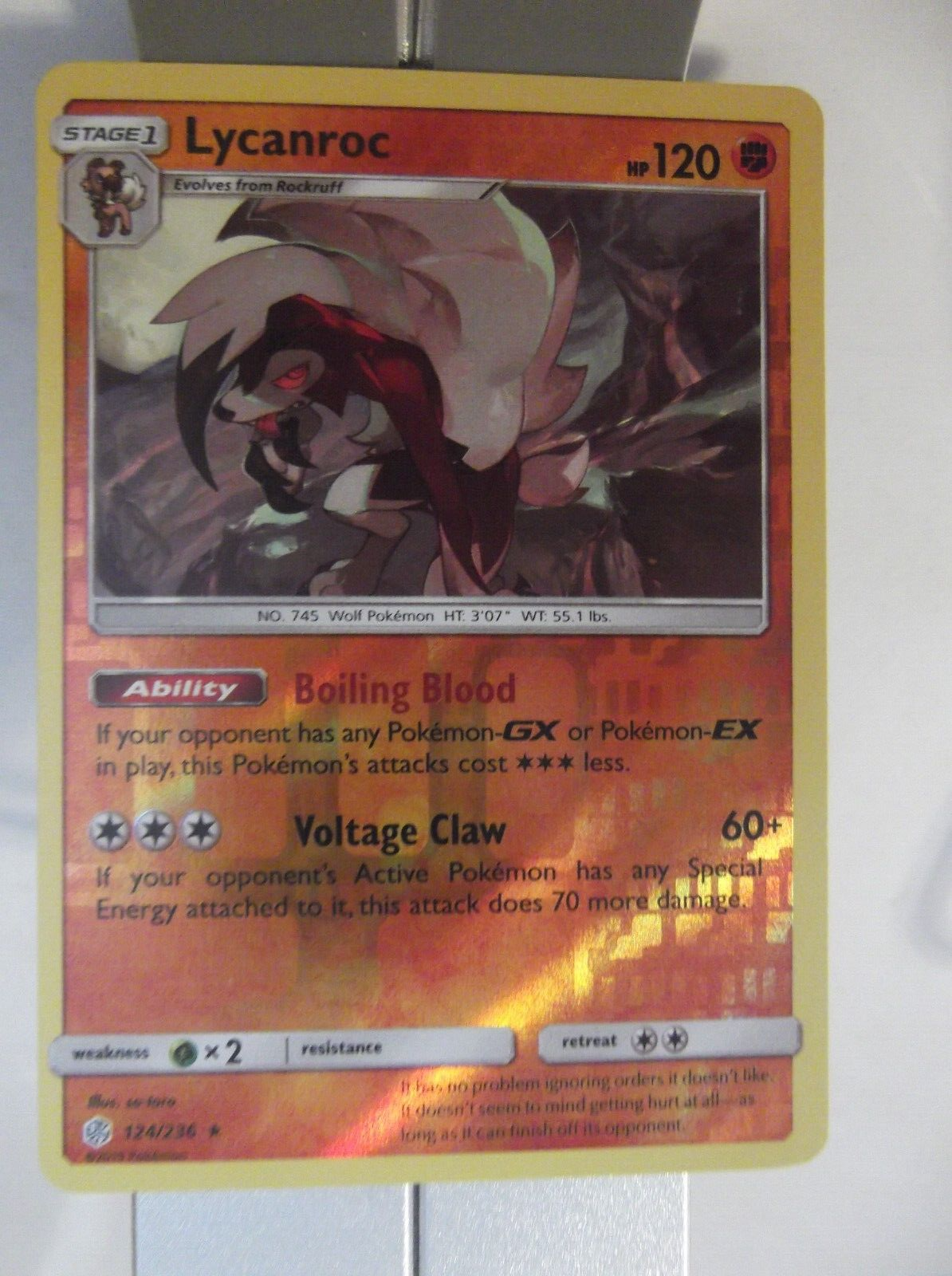 スターバース　4box 110PK124r -Lycanroc - 124/236 - Cosmic Eclipse - Rare