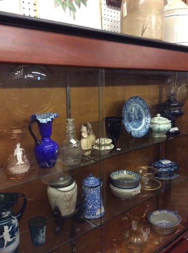 Friel-Bernheim Co. Wood & Glass Diaplay Showcase 72.25”W.