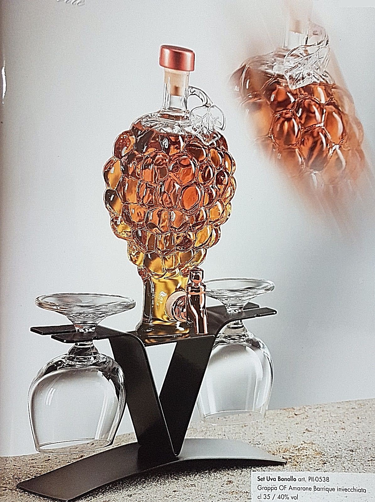 Capricci d'Arte Set Uva Bonollo 35 cl Grappa Of Amarone Barrique Invecchiata 40%