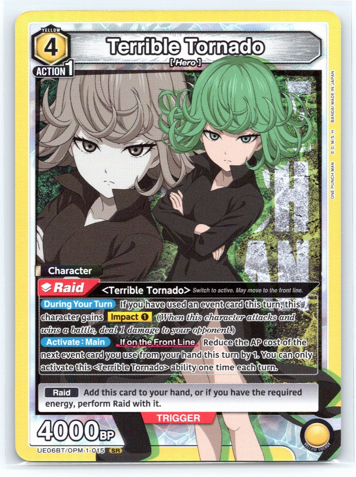 Terrible Tornado OPM-1-015 SR Union Arena English One Punch