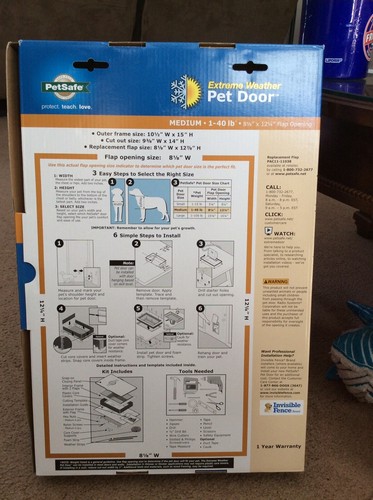 PetSafe Extreme Weather Pet Door MEDIUM Dog Door 8 1/8“ X 12 1/4“ Opening NEW