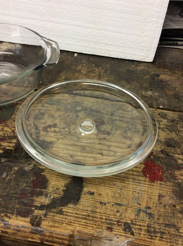 Vintage Anchor Hocking Fire King Clear Bowl Dish 436 Made USA With Lid 62