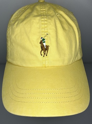 Polo Ralph Lauren Classic Sport Cap Multi PP Yellow Leather