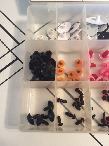 Meisel Hardware Specialties #9561 Lot of Shank Eyes Wood Hobby Kit Lot Bear Nose