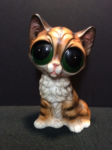 ビンテージ Enesco製 Big eye Cat 置物 陶器 猫 ねこ ビンテージ Enesco製 Big eye Cat 置物 陶器 猫 ねこ インテリア小物