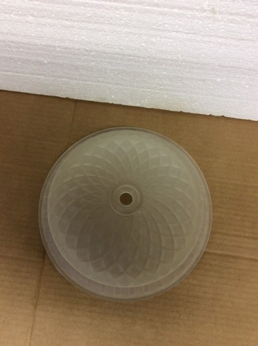 Vintage Single Hole Mount White Glass Ceiling Fixture Diamond Offset Beautiful