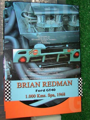 FLY W07  Ford  GT40  #33 Winner Series Brain Redmann 1968 Spa 1,000k   NIB