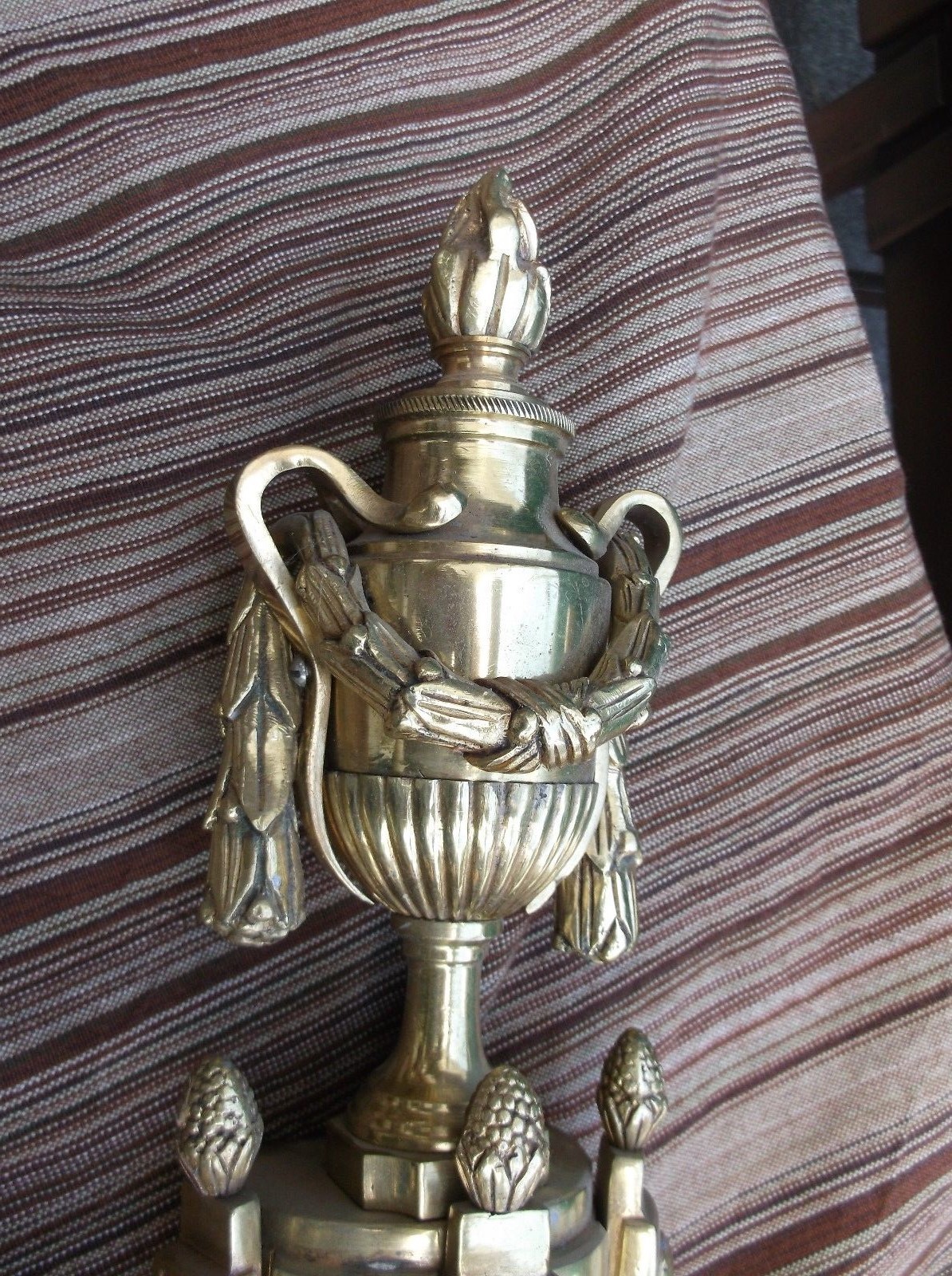 Pair New Brass Finish Cast Metal Triple Electric Light Wall Sconces