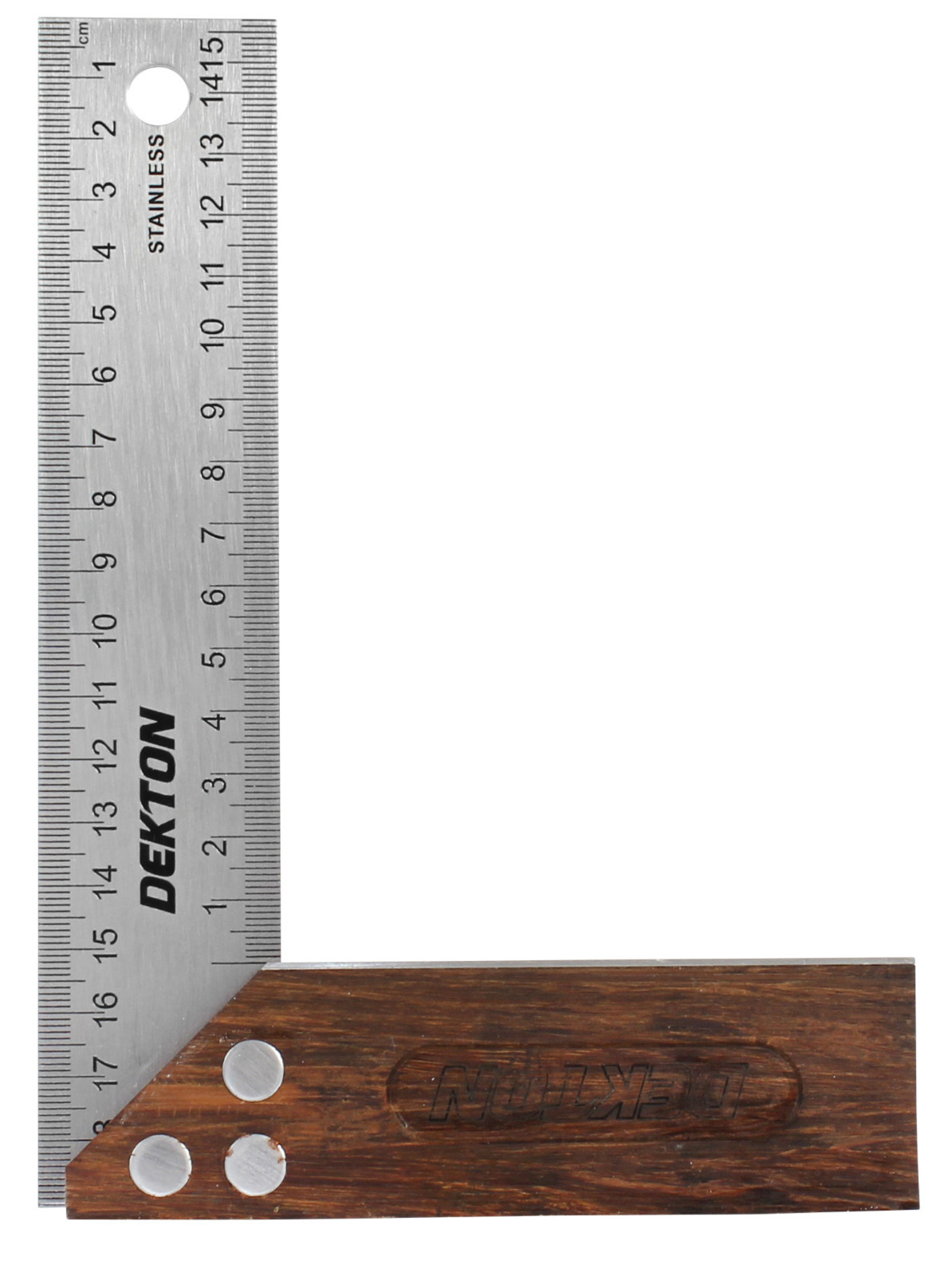 CARPENTERS SQUARES WITH ROSEWOOD TYPE HARDWOOD STOCK, STAINLESS STEEL 6