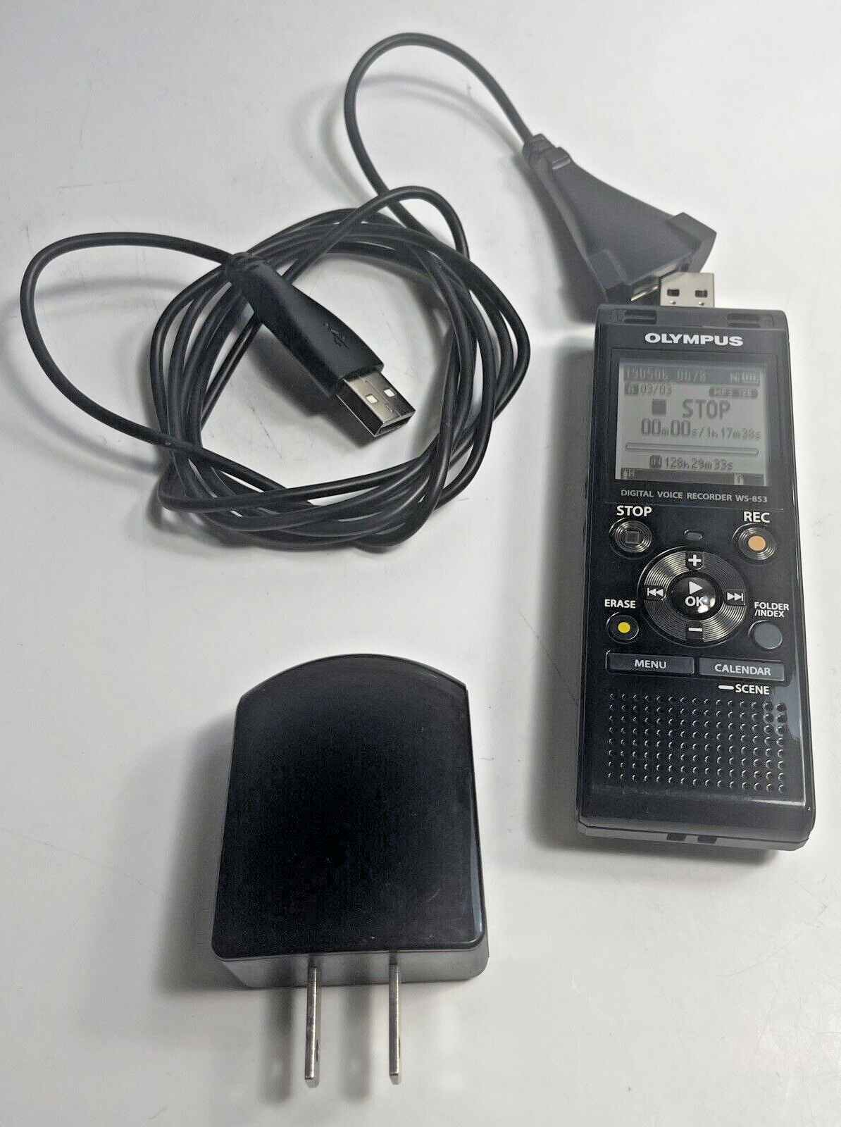 Olympus WS853 Digital Voice Recorder 8GB with Built-in USB plus Micro SD Slot