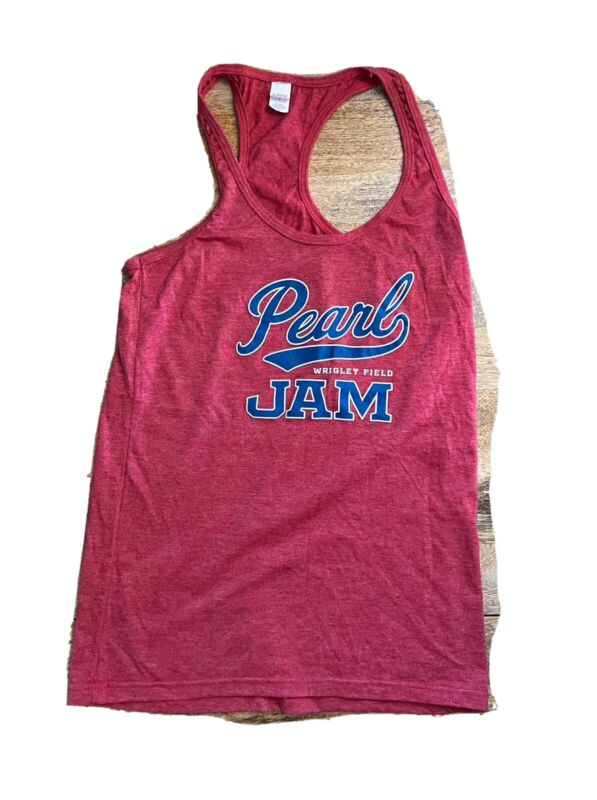 Pearl Jam Wrigley Field  Red Ladies Racerback Tank Top Size M