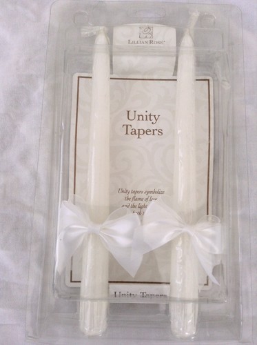 Lillian Rose Unity Tapers Wedding Collection Candles White Love Light Bride
