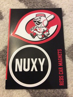 Cincinnati Reds Vintage Rare Rubber Magnet NUXY Joe Nuxhall Stadium Giveaway ?
