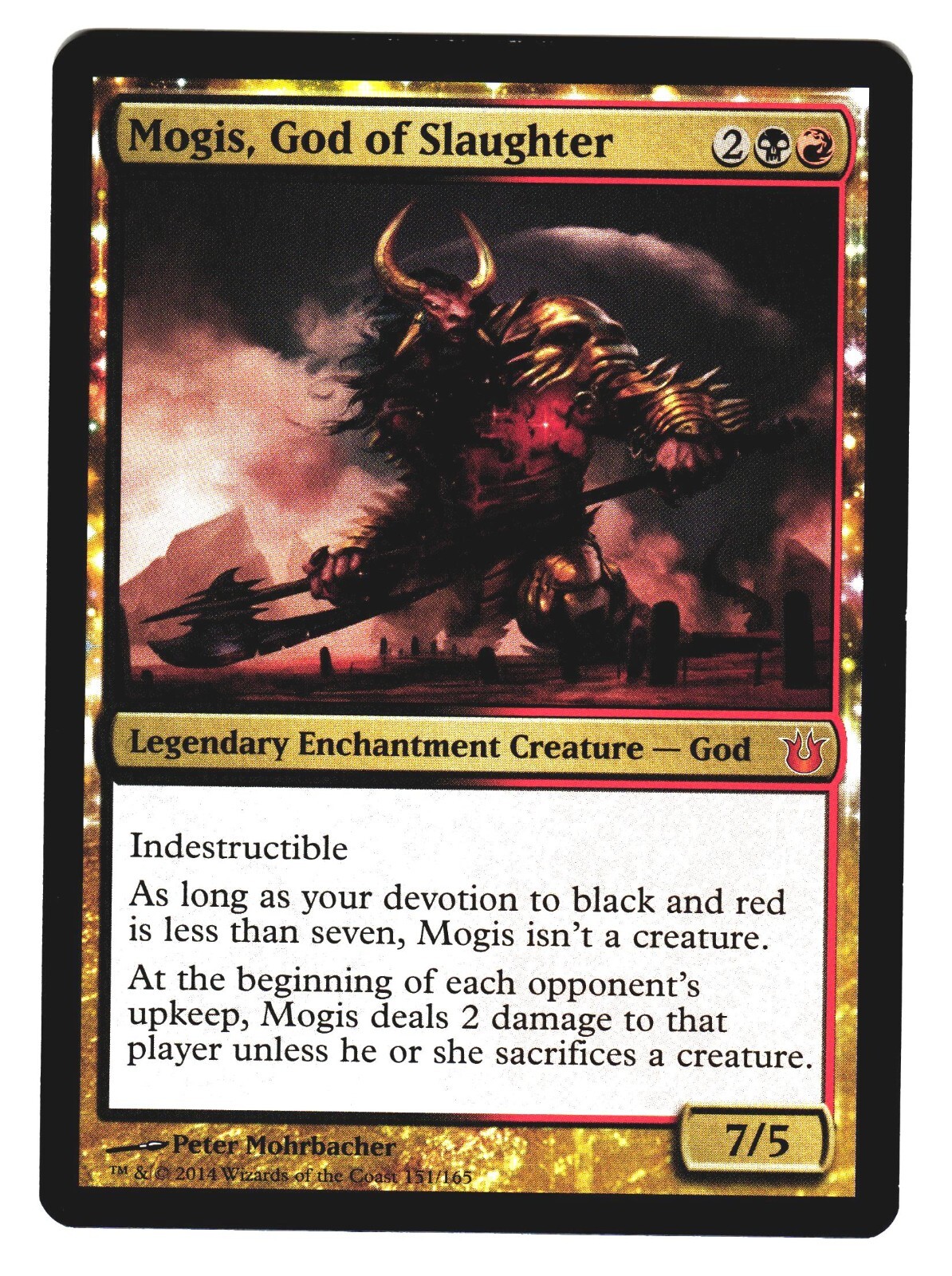 Mogis, God of Slaughter 1x FOIL BNG MTG Born of the Gods Mythic MINT black red Mogis, God of Slaughter 1x FOIL BNG MTG Born of the Gods Mythic MINT black red