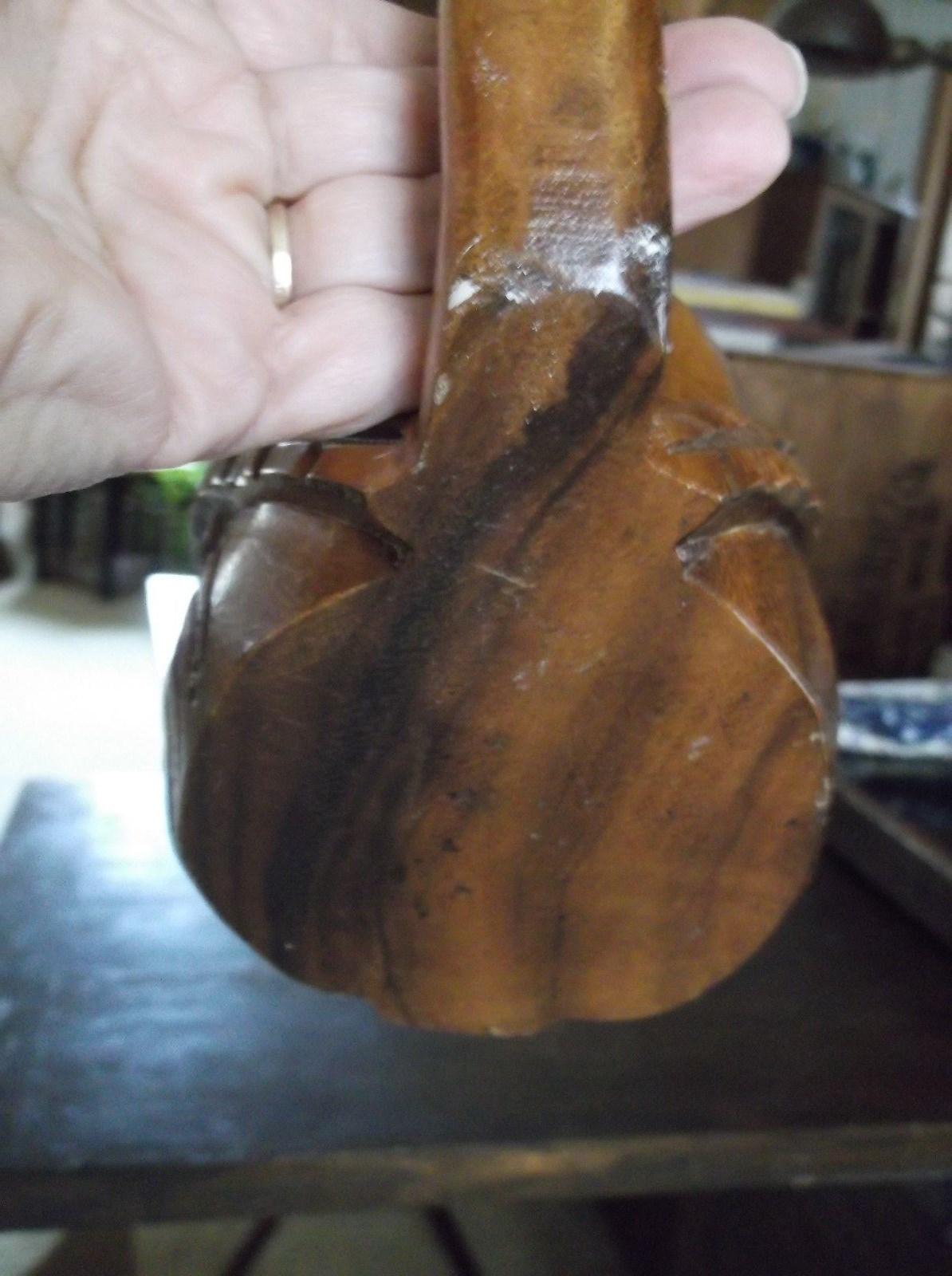 Vintage Wooden Tiki Mug