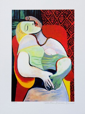Pablo Picasso LE REVE THE DREAM Estate Signed Limited Edition Giclee Art 16''x12''