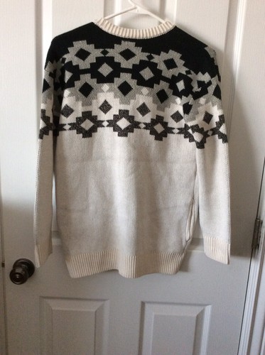 Tea Collection Tularosa Geo Cardigan Kids Cream Heather Size XL(12-14)