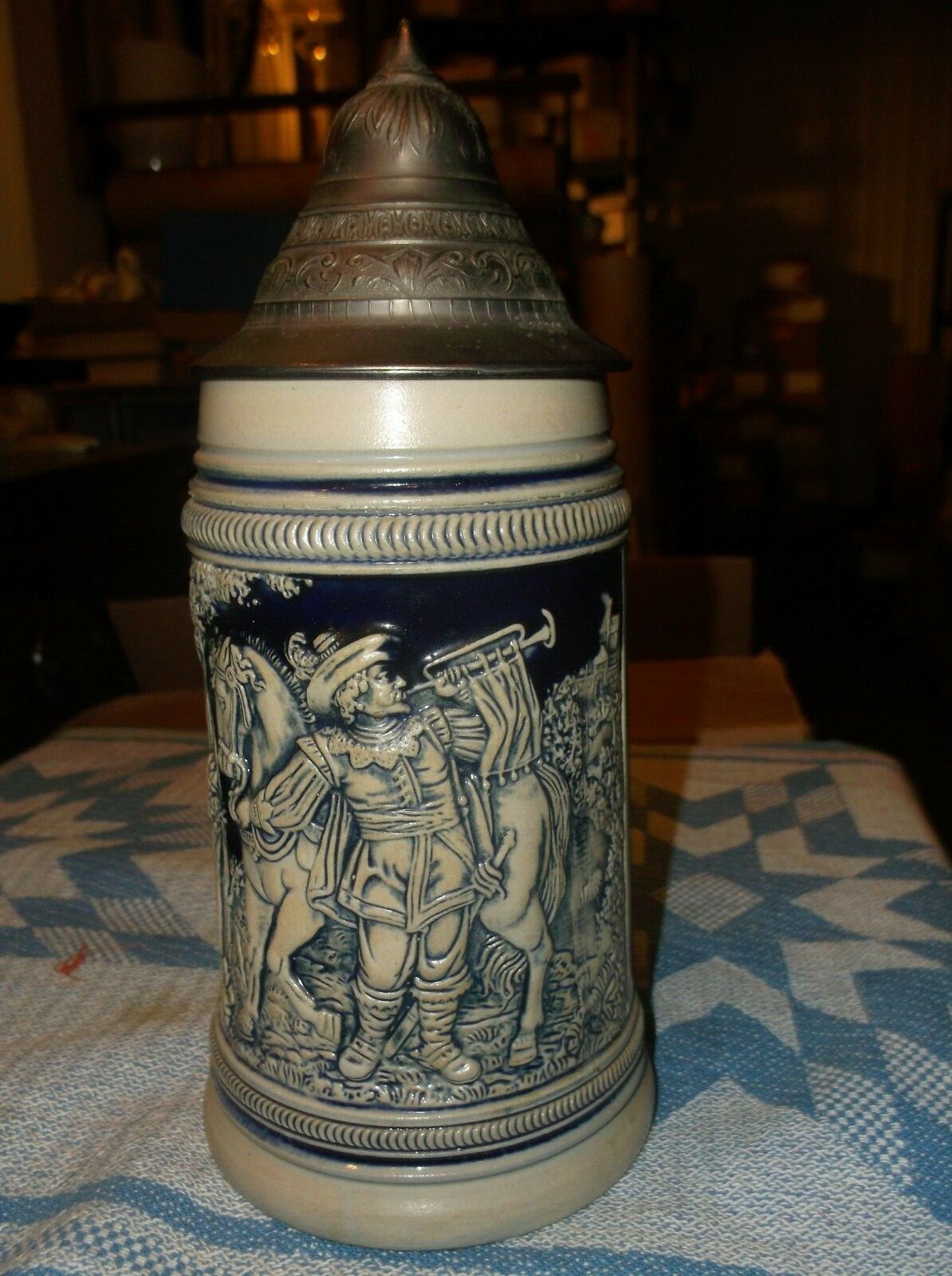 Vintage Lidded Beer Stein by ALT-Grenzan 1894, Original The Walt, Hoffritz, #6,