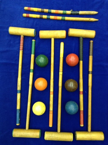 Vintage Wooden Croquet Set