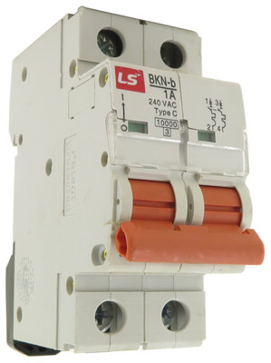 LS BKN-b Miniature Circuit Breaker 2P 1A Type B-Curve 240VAC BKN-B-2P-1A
