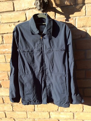 VTG 70s Mens Sz 38R Blue Workwear Jacket Full Zip Pockets 42''C 27.5''L 50/50 USA