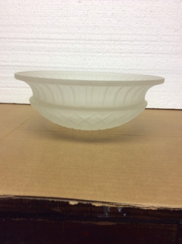 Vintage Single Hole Mount White Glass Ceiling Fixture Diamond Offset Beautiful