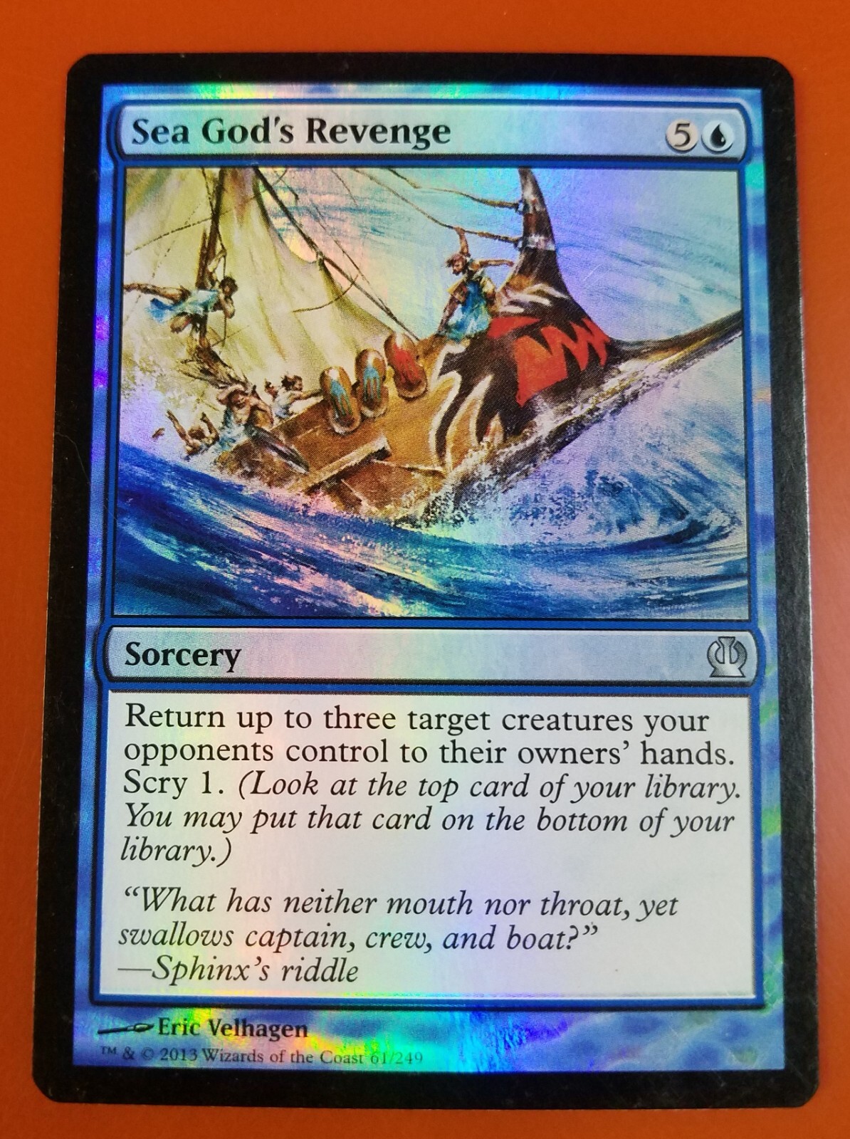 Sea God's Revenge 4x FOIL THS MTG Theros Uncommon MINT blue Sea God's Revenge 4x FOIL THS MTG Theros Uncommon MINT blue