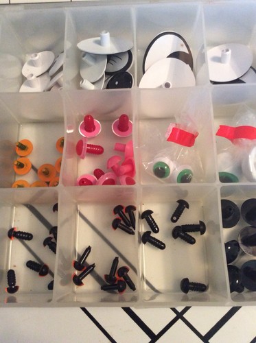 Meisel Hardware Specialties #9561 Lot of Shank Eyes Wood Hobby Kit Lot Bear Nose