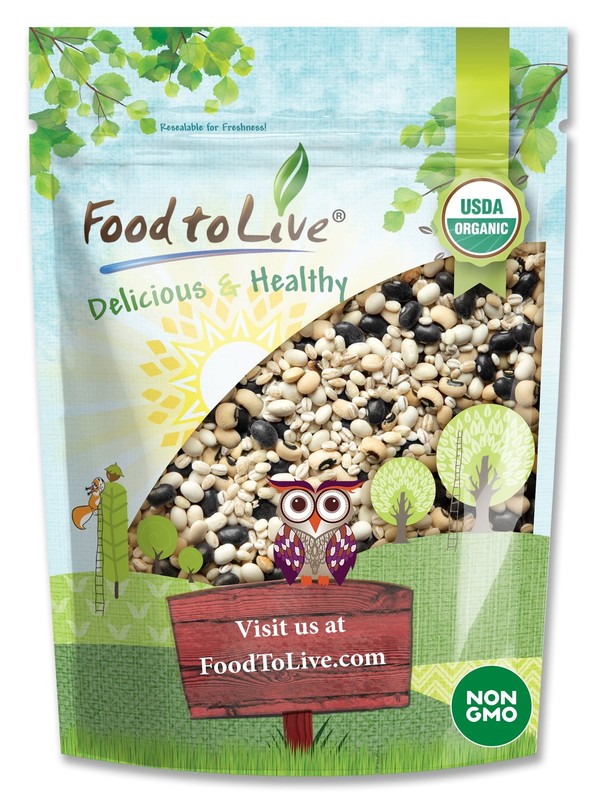 Organic Black Bean Soup Mix - Non-GMO, Raw, Vegan -