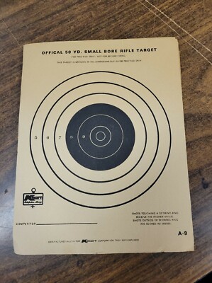 kmart official 50 yd. small bore rifle target 18 pcs. / me550 r2t2 