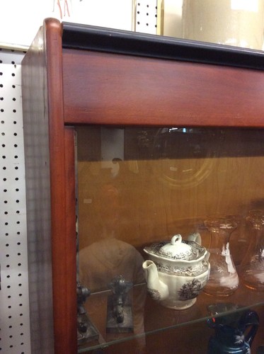 Friel-Bernheim Co. Wood & Glass Diaplay Showcase 72.25”W.