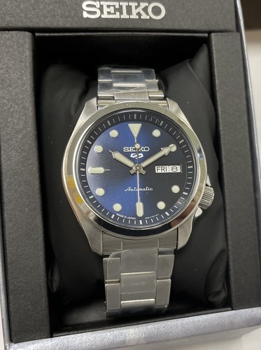 Pre-owned Seiko 5 Sports Men's Automatic Day-date Blue Srpe53 With Tag Made In Japan