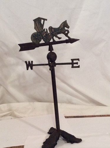 Vintage Cast Iron Weathervane On Stand
