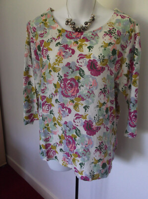 NEW with TAG  MISTRAL Lovely Linen Fresh Floral Top 14    SUPER !!