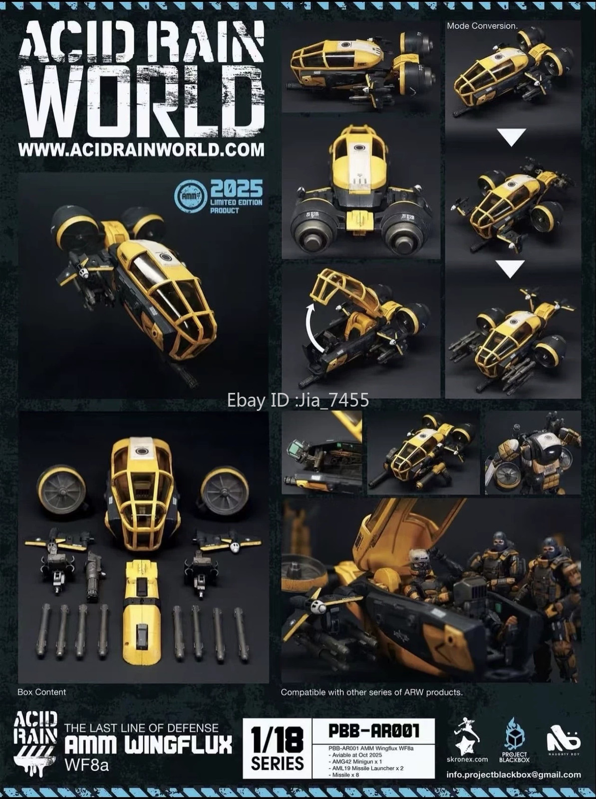 Acid Rain World 1/18 PBB-AR001 AMM Wingflux WF8a WF2025 Action