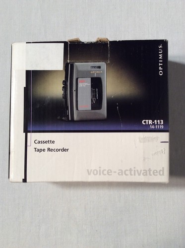 Optimus CTR-113 Voice Activated Cassette Tape Recorder/Player Portable VOX 14111