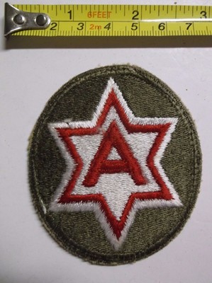 US Military 6th Army vintage sew on Patch Star A WWII? Sixth Army Vietnam?