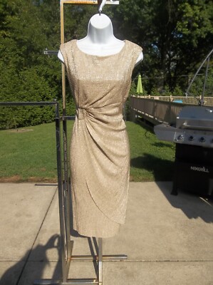 NWOT CONNECTED GOLD COCKTAIL DRESS 6