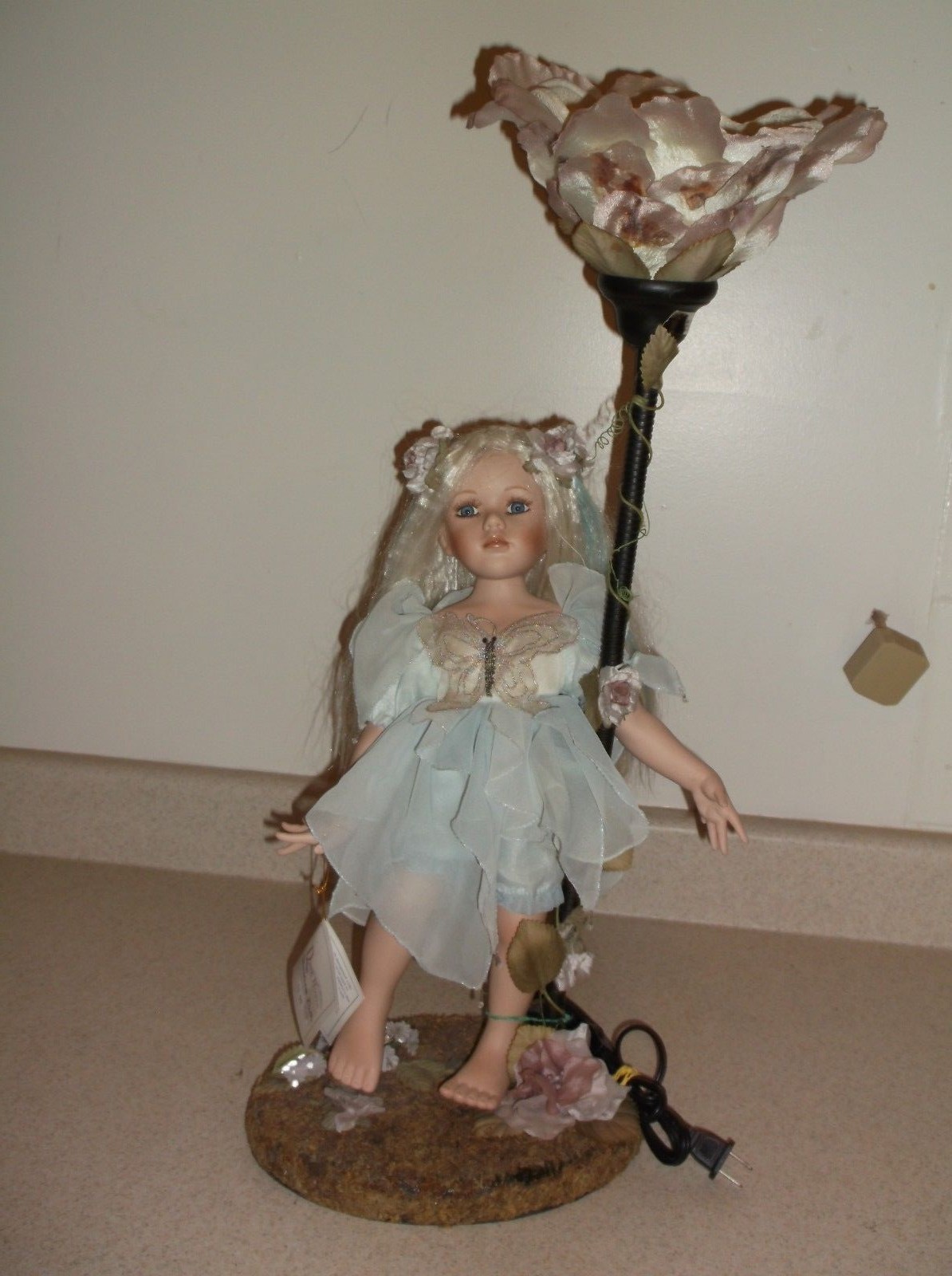 Vintage Rare Duck House Heirloom Porcelain Doll Fairy Lamp Night Light 303