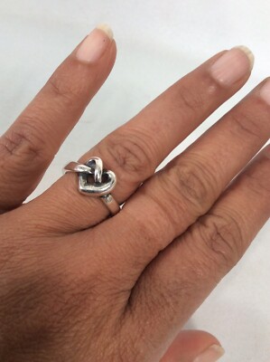 Pretty James avery sterling Silver 925 heart Knot ring size 8 eBay