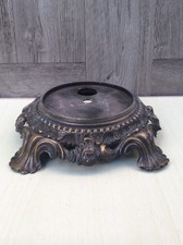 Vintage Pot Metal Antique Brass Finish Lamp Base | eBay